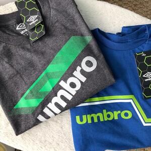 NWT Umbro - Lot of 2 - Gray & blue boys’ t-shirts, M